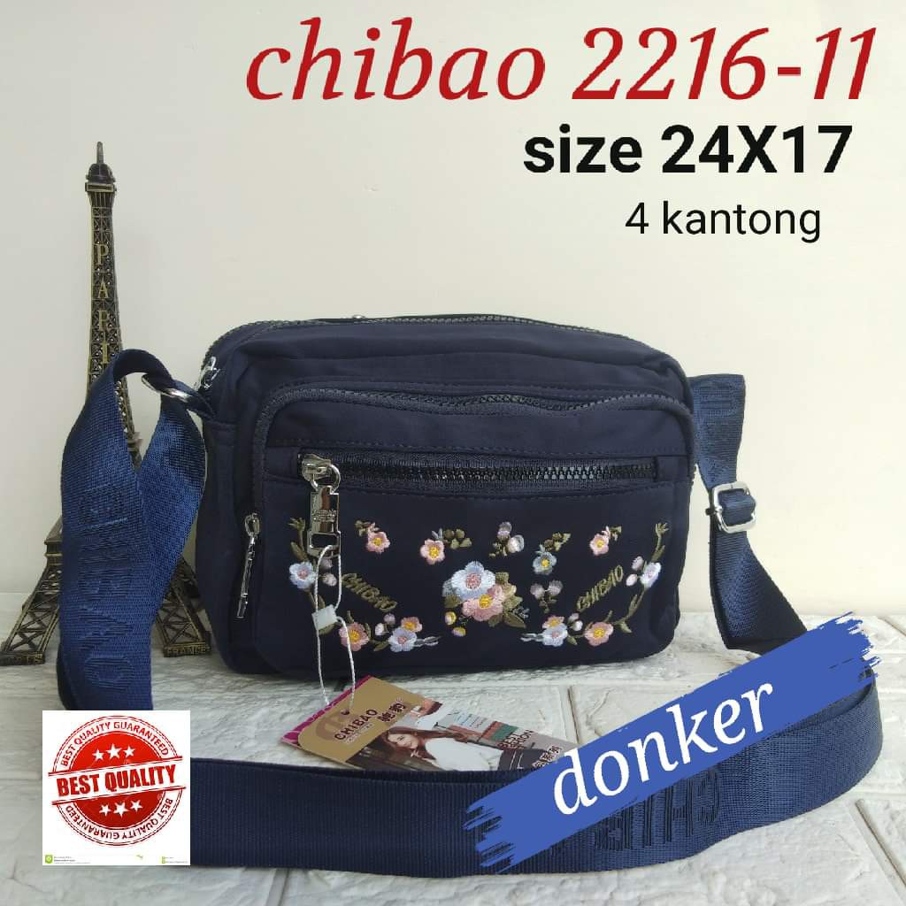 Tas Slempang Chibao 2216-11 Motif Bunga TAS SLEMPANG WANITA IMPORT CHIBAO BEST SELLER BISA BISA COD!