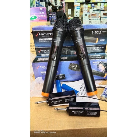 paket mic tanpa kabel 901D doubel wireless isi 2pcs mqntap