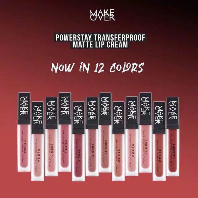 MAKE OVER POWERSTAY Transferproof matte lip cream