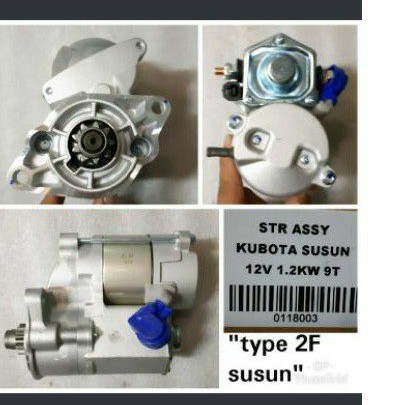 Dinamo Starter Kubota Combine DC-35 b2150 d1105 D1105-KA Susun 12V 1.2Kw 9T 2253 DV1305 D1105 B2150 dc35