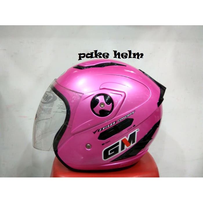 HELM GM INTERCEPTOR SOLID DOUBLE VISOR PINK