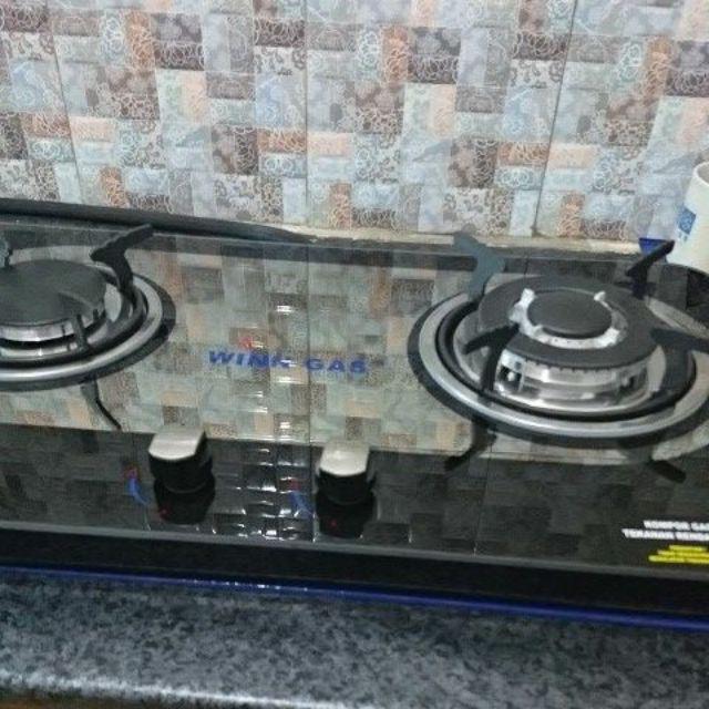 (khusus Gojek) Kompor Gas Glass/kaca Mewah Winn 2 Tungku - W888 W-888
