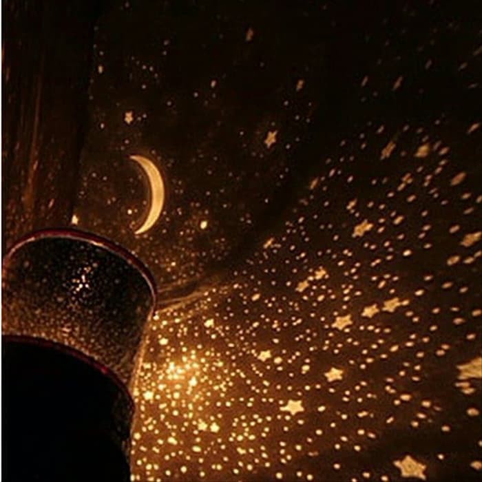 EMY PROYEKTOR TANPA MUSIK lampu tidur Star Master Bulan Bintang light