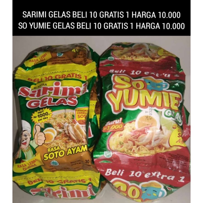 

SARIMI GELAS 1 RENCENG (ISI 10 GRATIS 1)