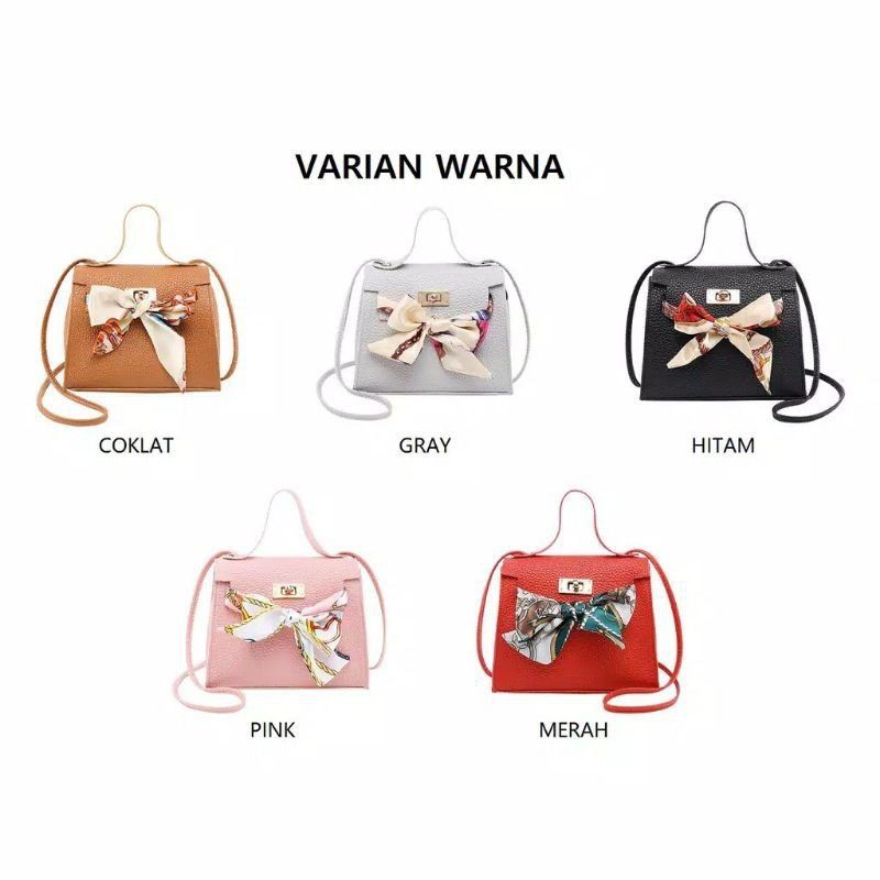 Medan Termurah KD028 Tas wanita syal cantik mini import motif kulit jeruk tas batam cantik