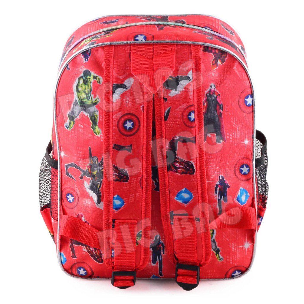 PTS - Tas Anak Laki Sequin CAPTAIN AMERICA - EXTRA - THE FIRST POWER - UKURAN SD - RANSEL LED School Bag