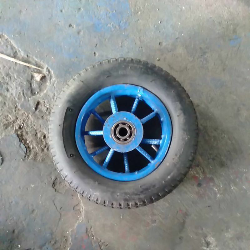 roda gerobak kerdil ukuran 8 inci 1 biji tanpa as