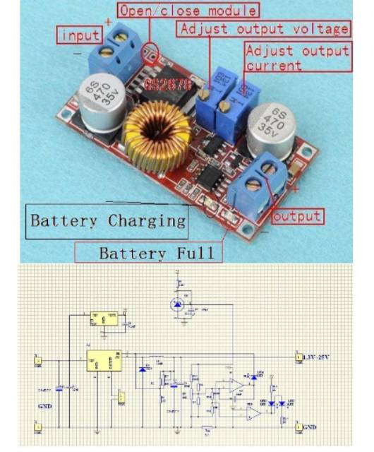 Step Down 5 V-32 V untuk 0.8 V-30 V 5A XL4015 Lithium Battery Charger Modul Driver down Converter