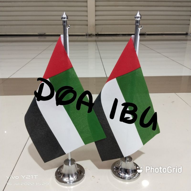 

best seller tiang stenlis meja+bendera UNI EMIRAT ARAB ready stock