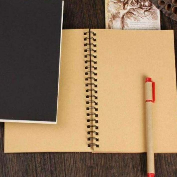 

Terbaru dan terlaris Buku Sketsa Sketchbook B5 A5 A6 Polos Craft Vintage Sektch book Retro murah Brown Paper Sketbook A6