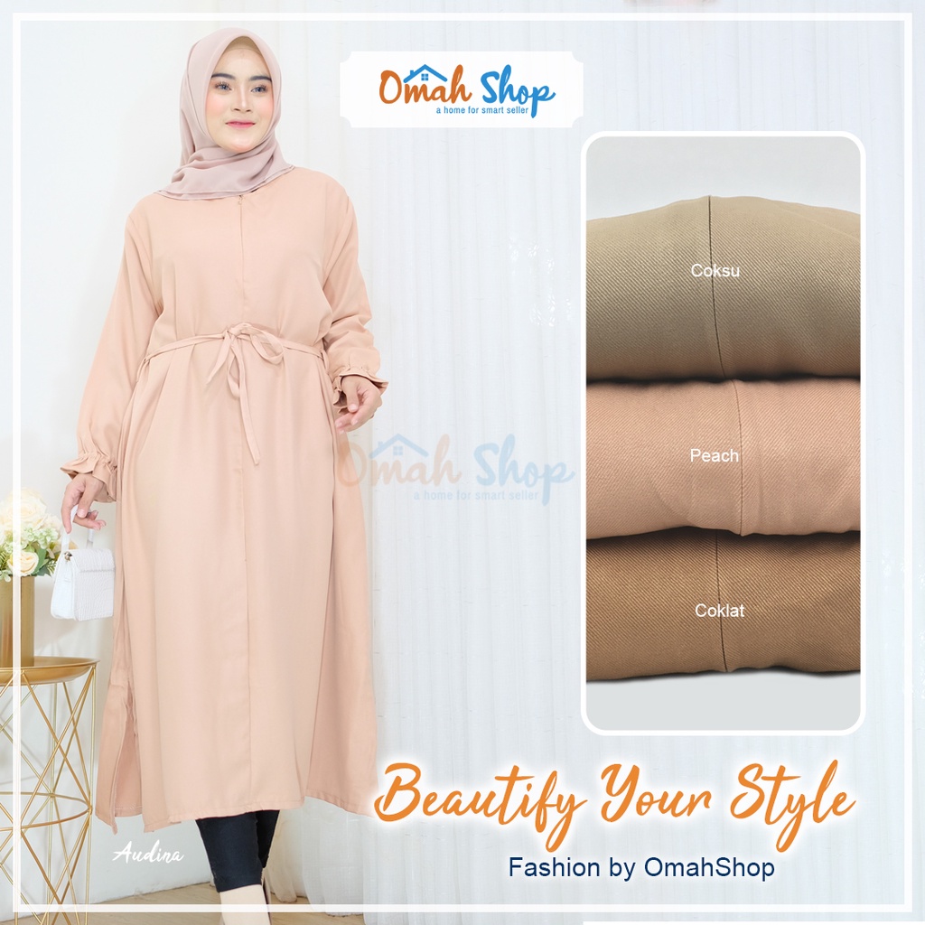 (COD/BAYAR DI TEMPAT) AUDINA Long Tunik Shakila Premium Terlaris Tunik Busui