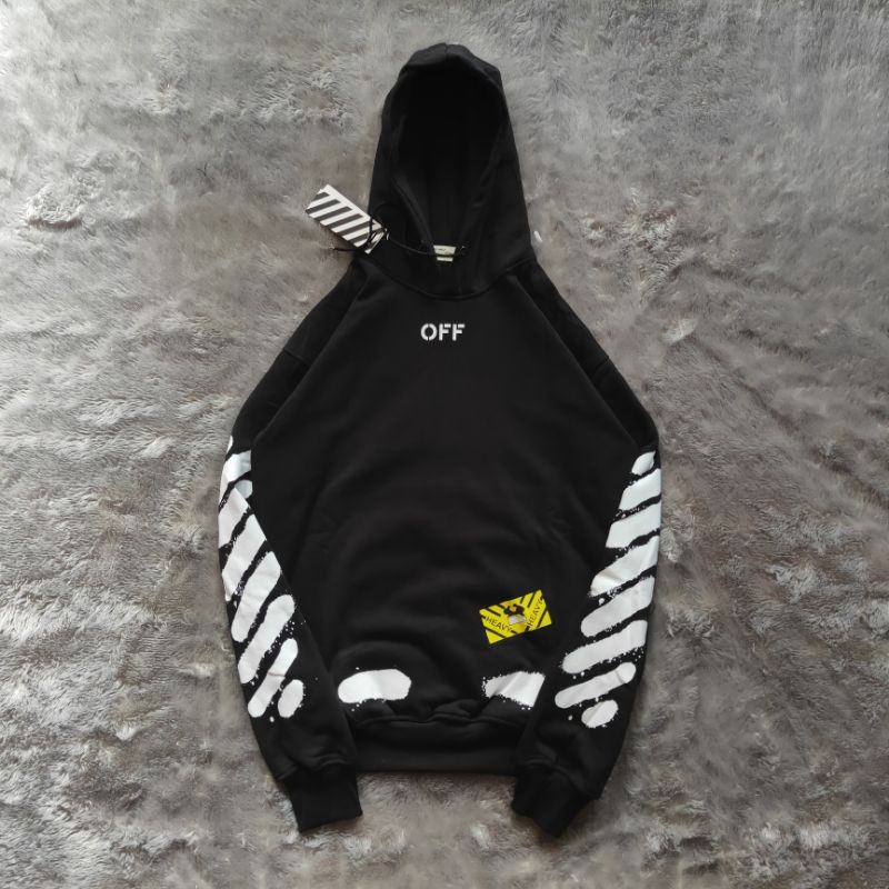 Hoodie Off White Spray Mirror Fulltag &amp; Lebel