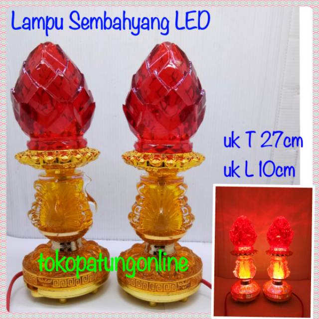 Lampu Sembahyang LED Kristal Merak 027