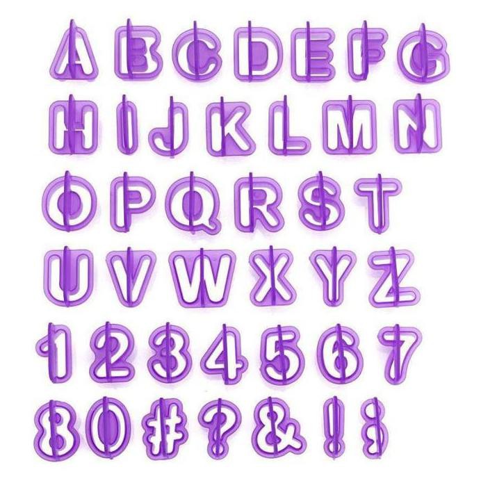 

Cutter Font Alphabeth 2.3 cm 40 pc set / cutter huruf dan angka