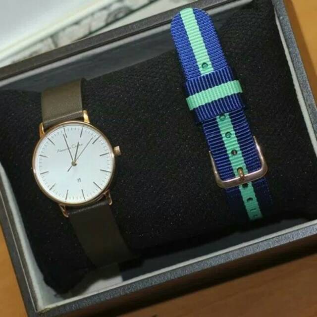 Jam Tangan pria Alexandre Christie kulit tgl Ac8420 Original