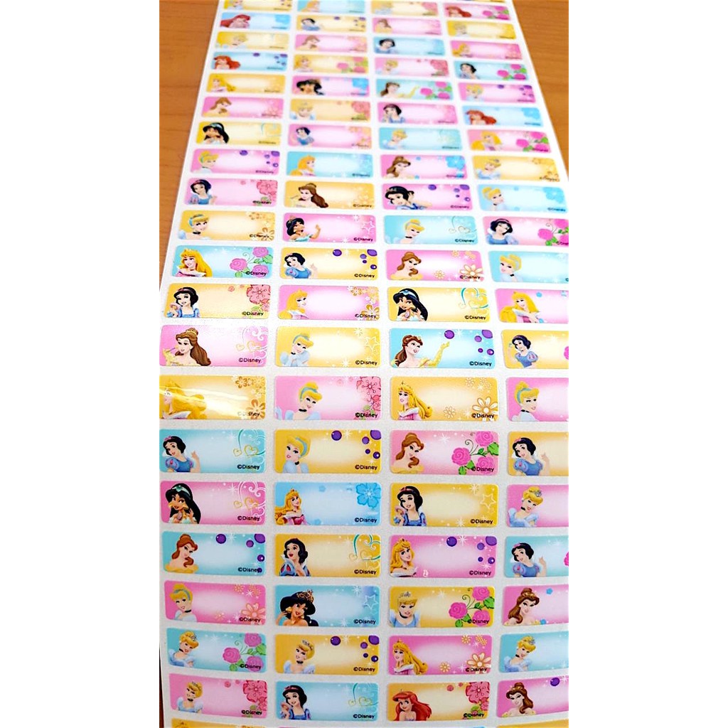 

Label nama anti air stiker waterproof Premium Pretty Princess Ori