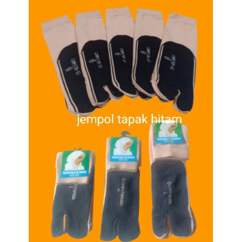 KAOS KAKI JEMPOL (coklat telapak hitam)