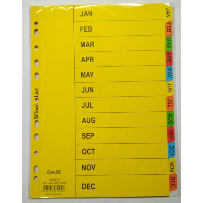 

Buruan Divider Bantex/Pembatas Kertas/Pembatas Dokumen Per Bulan A4 6059 Promo
