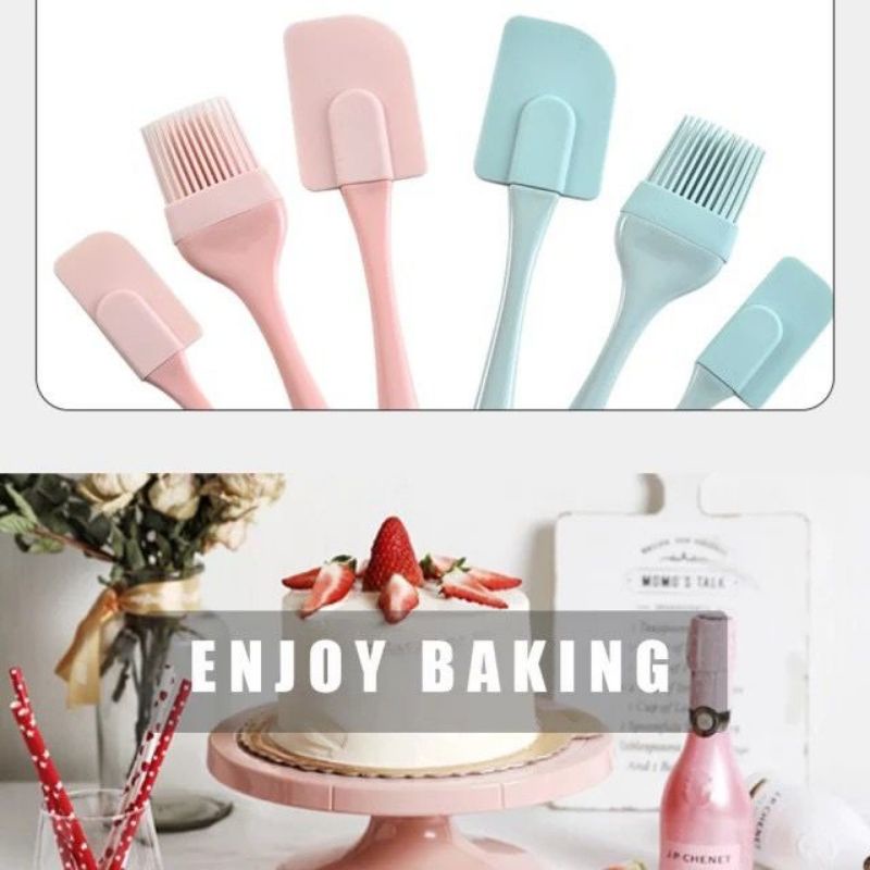 Spatula set silicone isi 3 pcs/Alat baking 1 set isi 3 pcs Codet Alat Masak Spatula Codet