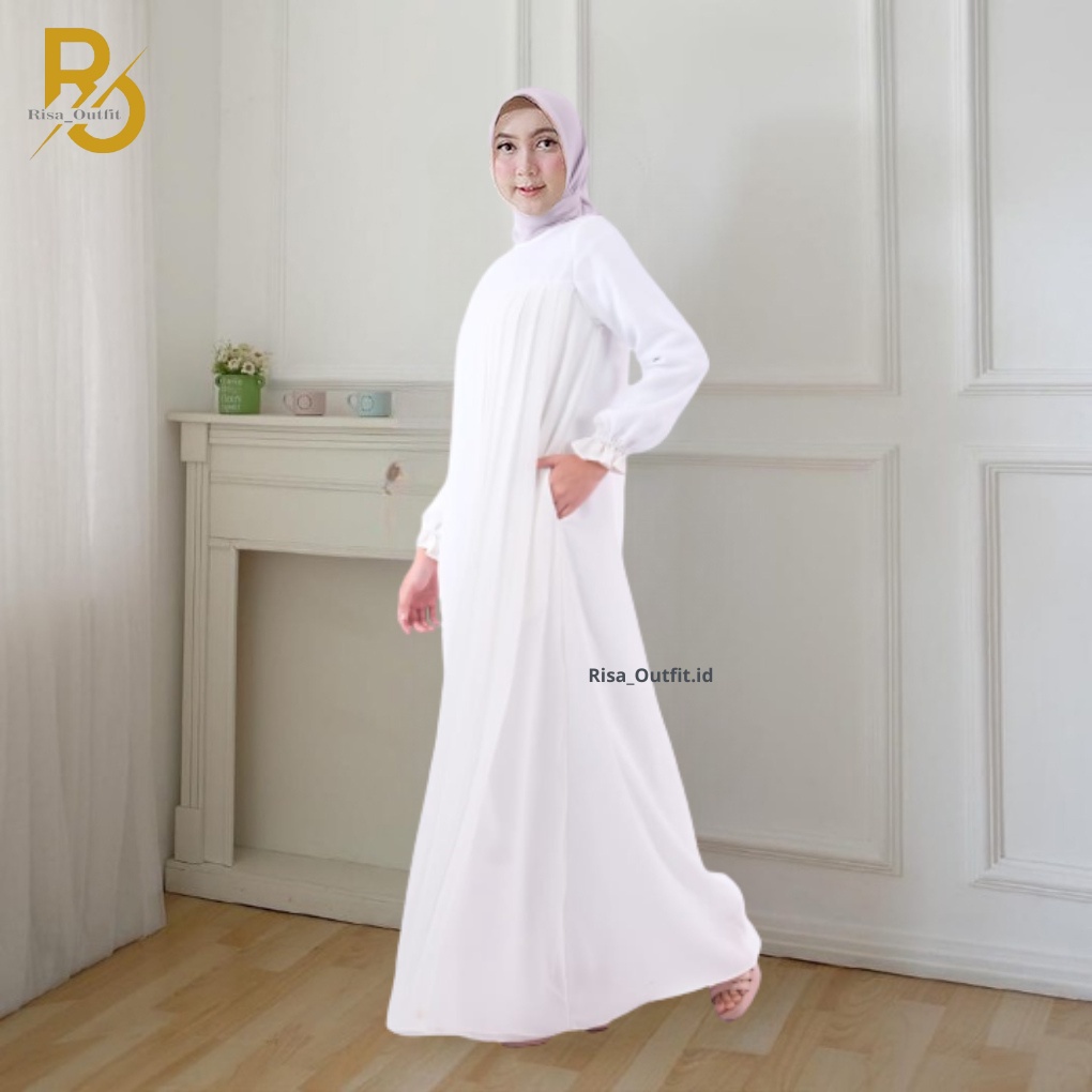 Gamis MAXY Putih / Maxi Dress / Salsa Dress Maxy / Gamis Renda Terbaru Kekinian 2022 Gamis Manasik Haji Wanita / Gamis Putih Polos / Gamis Remaja Dewasa / Gamis Syari Modern Elegan / Gamis putih dewasa terbaru 2022 terlaris / Baju Gamis Wanita COD