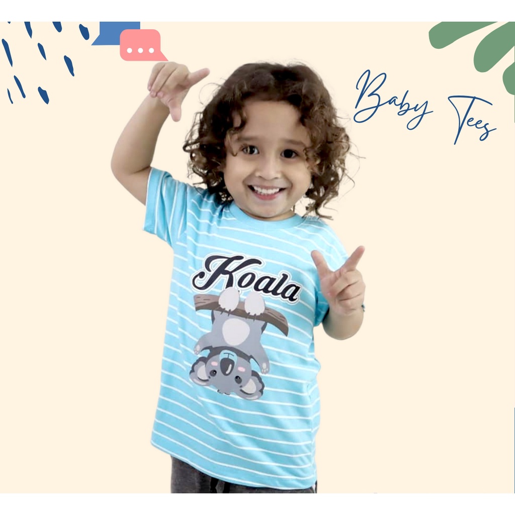 1-5Th Baju Anak Laki Laki Kaos baby Cowok Karakter Hewan Singlet Bayi Lengan pendek