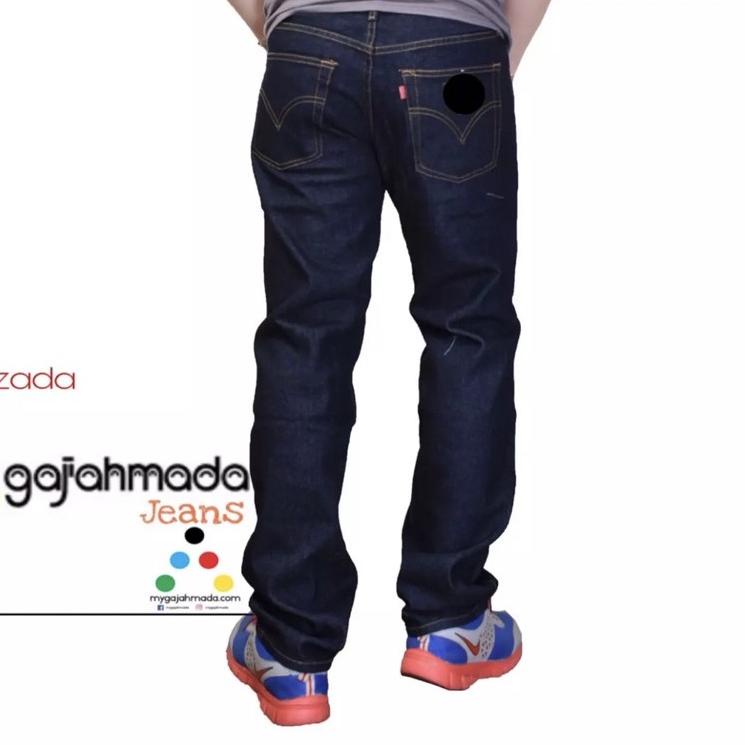I3J® COD Celana levis pria jeans standar reguler fit warna hitam bahan tebal tidak luntur ☾ ..,,
