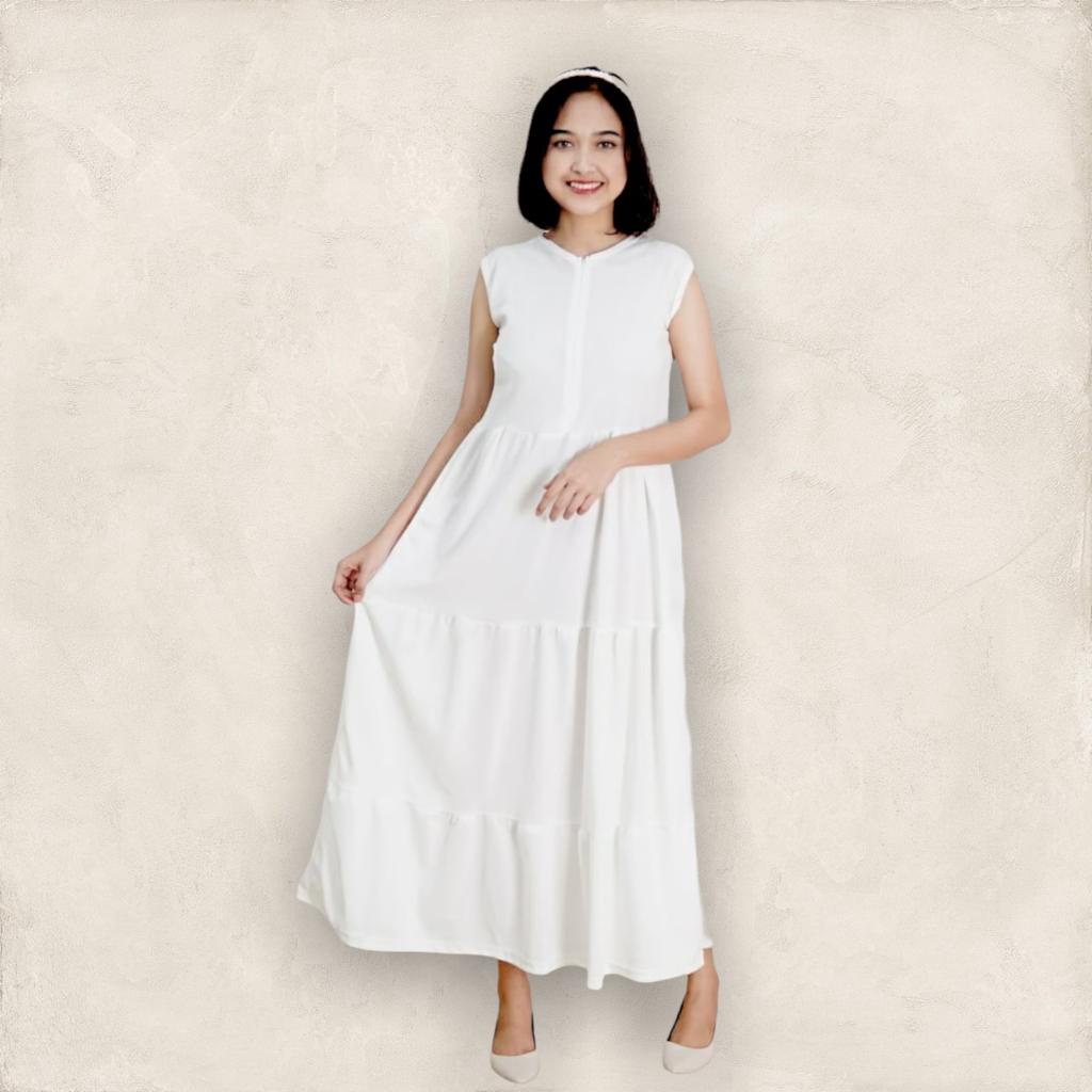 BEFAST - ZFS OOTD Wanita Dress Wanita NARIYA / INNER DRESS MAXI CREPE / Dress Wanita / LongDress Kekiniaan Remaja Wanita / Dress Tak Berlangan / Dress Polos Trendy / Terlaris