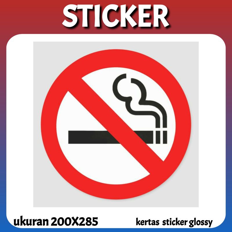 

STICKER DILARANG MEROKOK UKURAN A4 6S9D