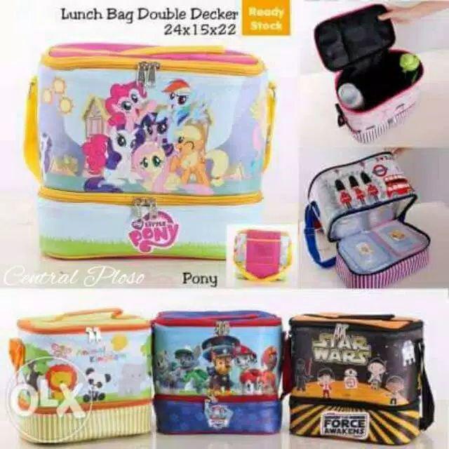 Free Ongkir Tas Bekal Serbaguna/ Lunch Bag Double Decker