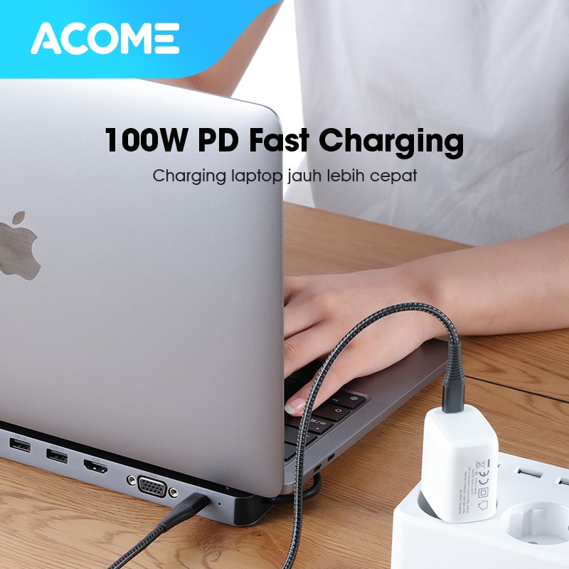 ACOME 11 in 1 USB Type C HUB to HDMI Adapter Docking Station Garansi Resmi 1 Tahun AHT900