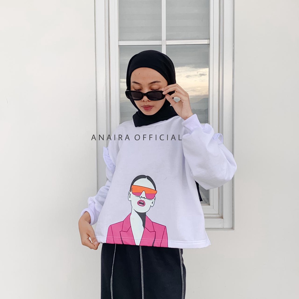 SWEATER WANIITA GIRLS BOSS ANAIRAOFFICIAL SWEATER OVERSIZE WANITA SWEATER CEWEK SWEATER OVERSIZE CEWEK CREWNECK CEWEK CREWNECK WANITA