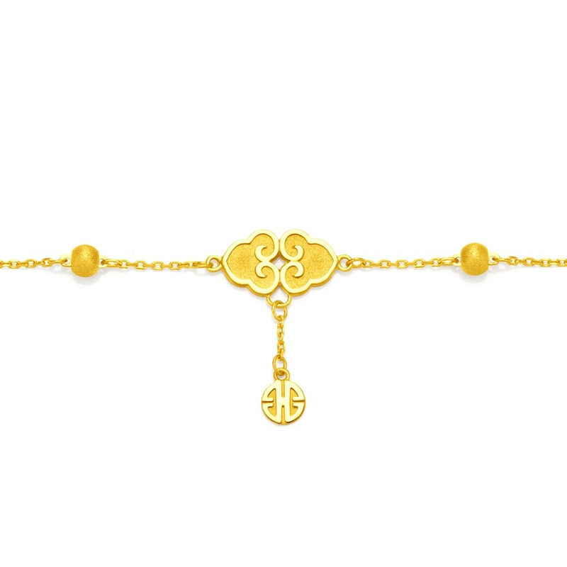 [Ready Stock]Fashion Gold-Plated Cloud Bracelet Simple Gold Bracelet