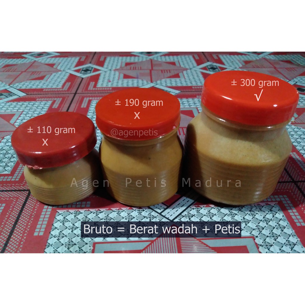 

Petis Madura HMS Bruto +-300 gram (Super dan Kualitas 3)