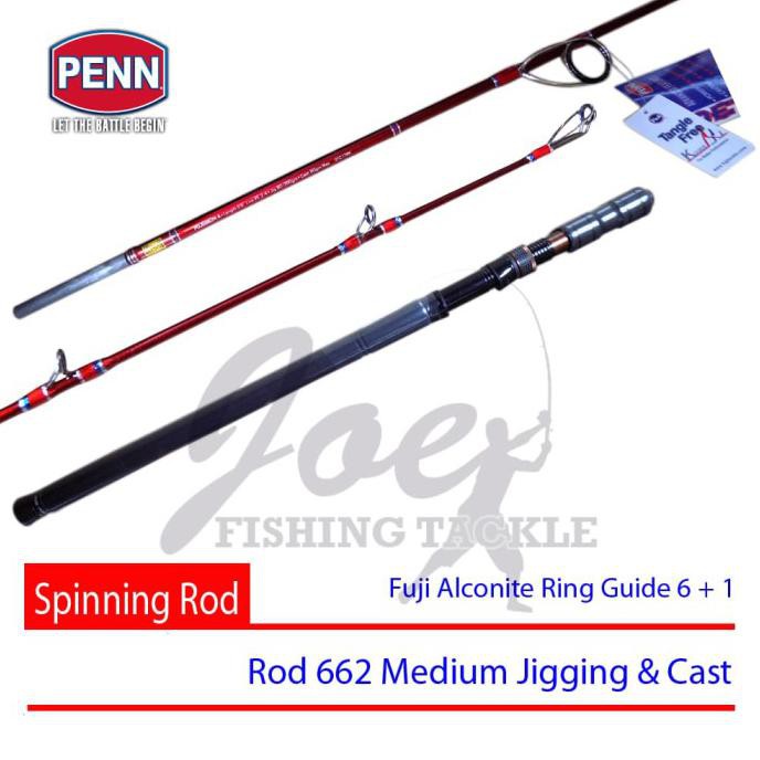 Penn Detonator Pe 2-4 Rod Spinning Jigging- Pdjs662H Joran Pancing