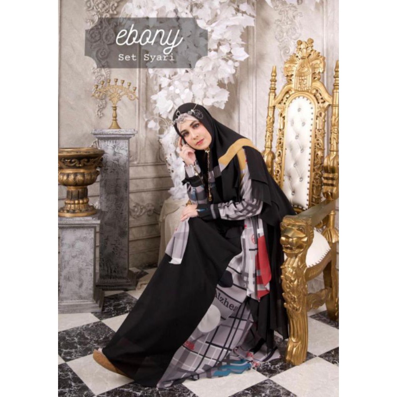 EBONY SET SYARI BY ALZHEA ORIGINAL