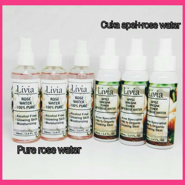 Toner Cuka Apel Braggair Mawar 100 Pure Rose Water Air Mawar