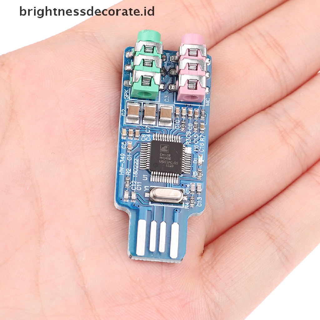 Modul Sound Card Eksternal Cm108 Usb Drive Free Untuk Laptop / Komputer