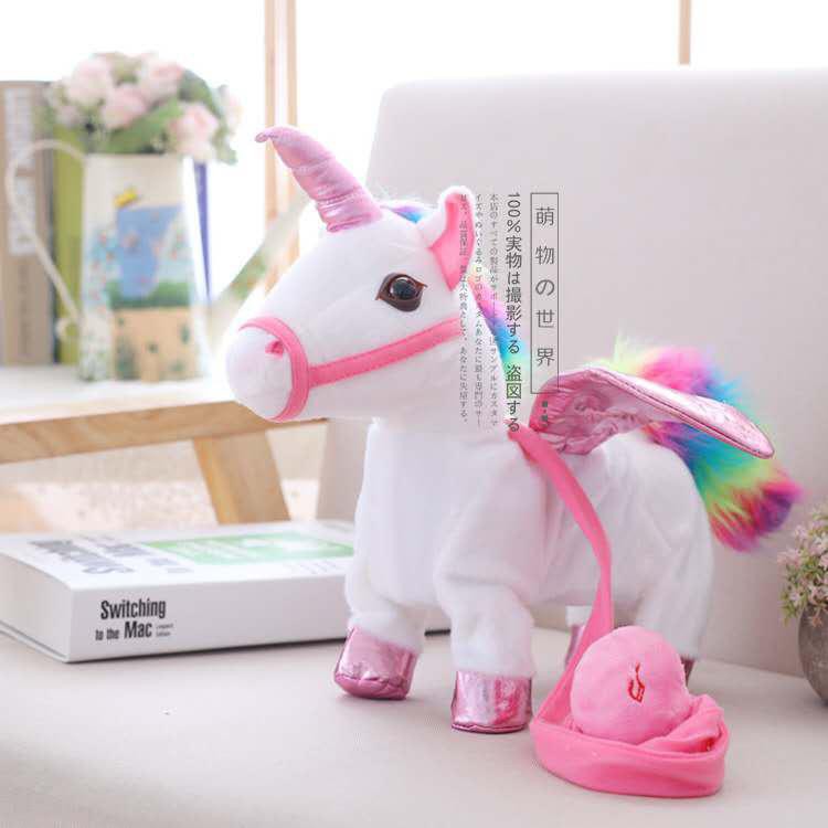 Trystan. Mainan kuda unicorn atau puppy berbunyi, bergerak dan