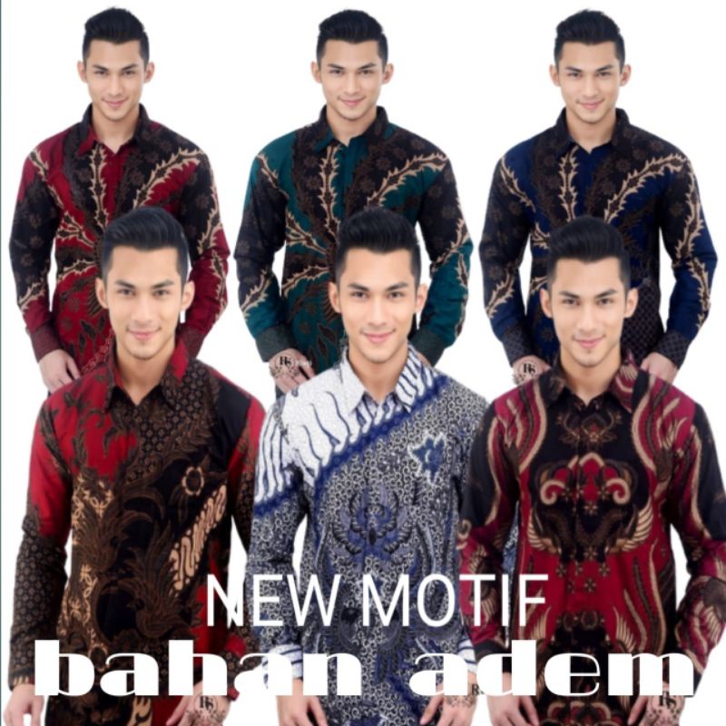 Batik Pria Lengan Panjang Modern Kemeja Batik Lengan Panjang Baju Batik Pria