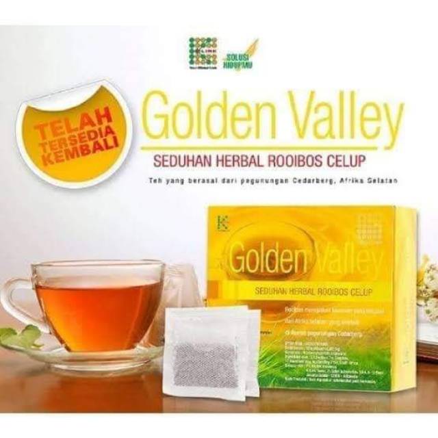 K-LINK TEA GOLDEN VALLEY  MINUMAN HERBAL SERBUK ROOIBOS TEA 40 SACHET