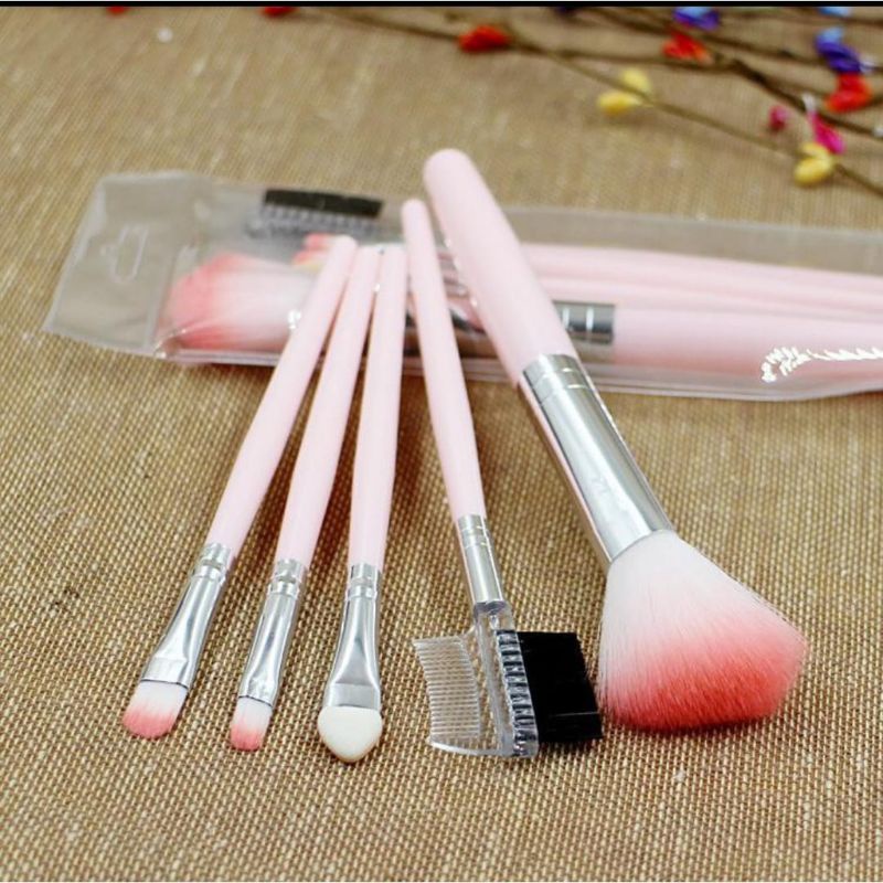 BRUSH MAKE UP SET 5 in 1 Brush Makeup Kosmetik Make up Tools Kuas Make Up Alat Rias Murah