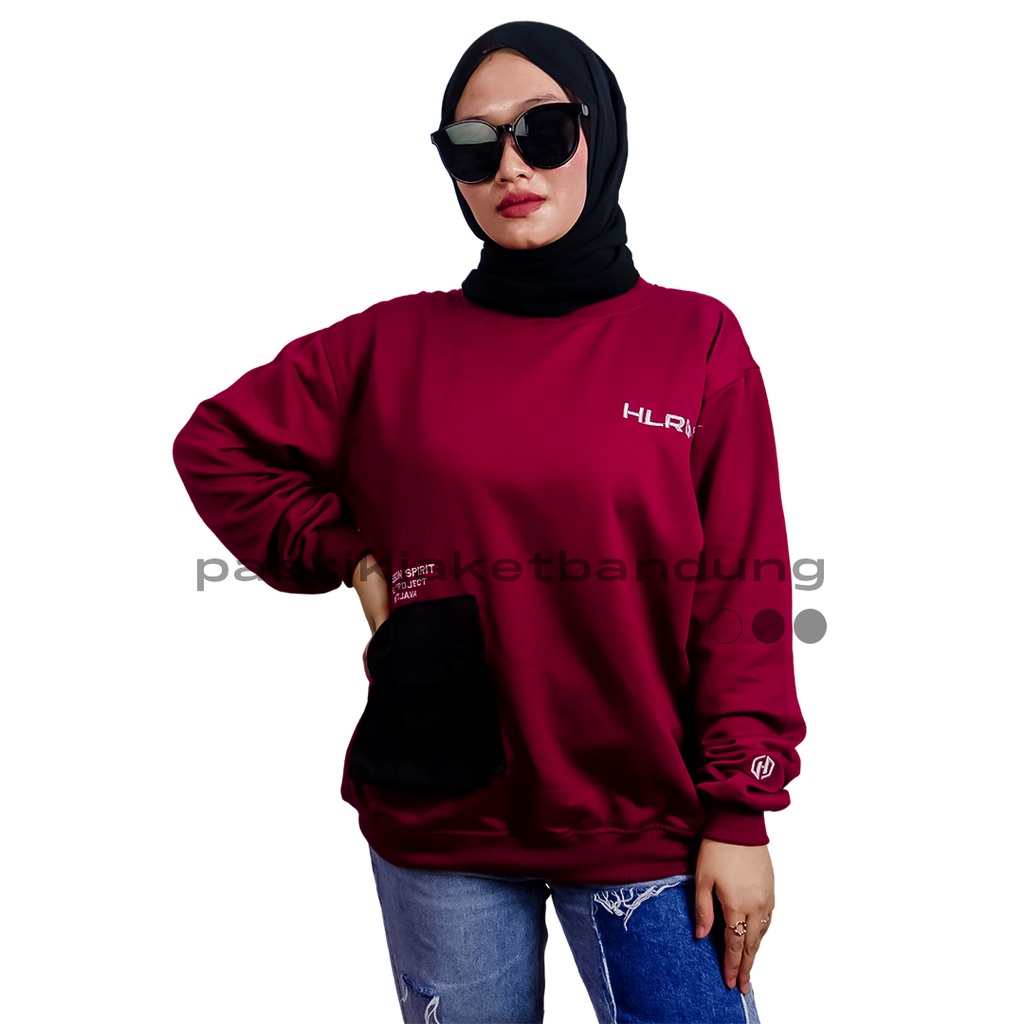 HOLYRIDER Sweatshirt Pocket Down Maroon