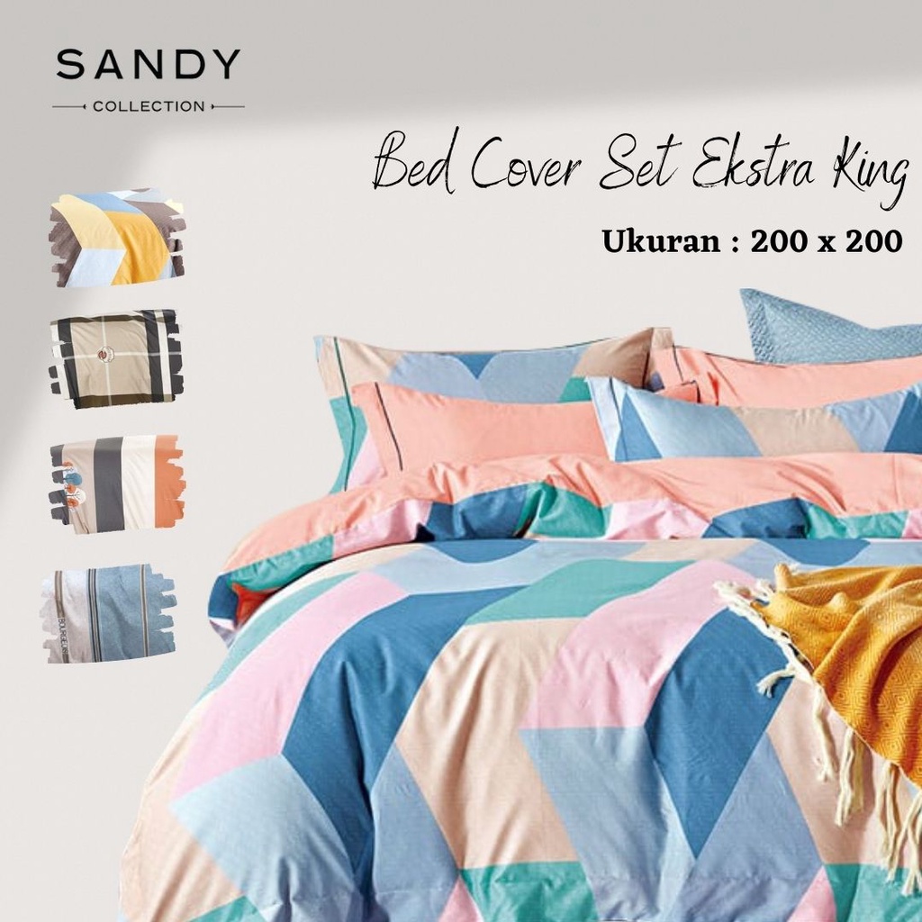 Bedcover Set Sandy Collection Emerald Katun Jepang Sprei Tinggi 30 atau Sprei Tinggi 40cm