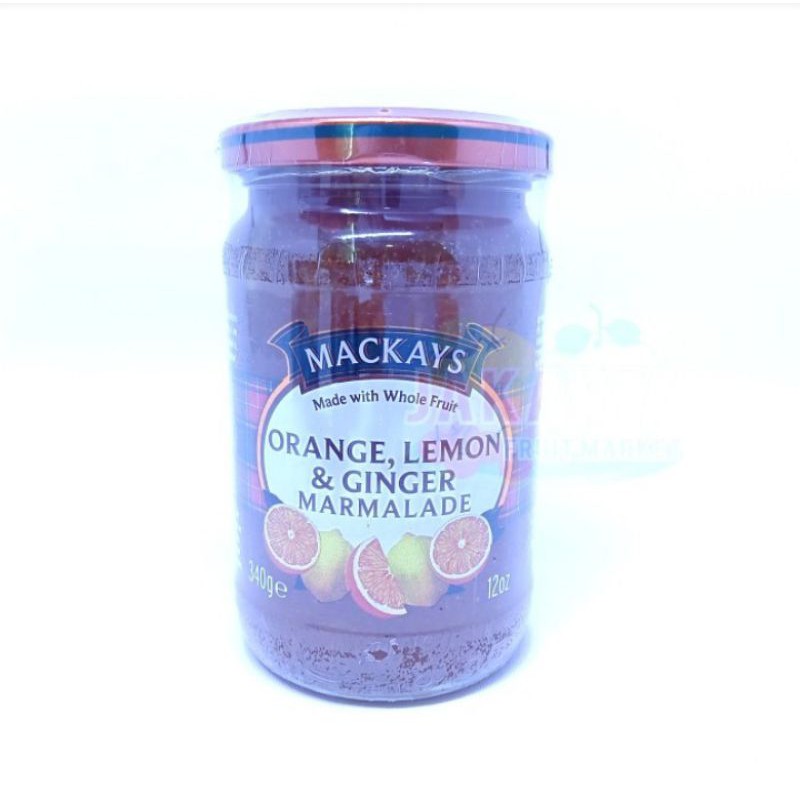 

MACKAYS ORANGE, LEMON GINGER MARMALADE 340G