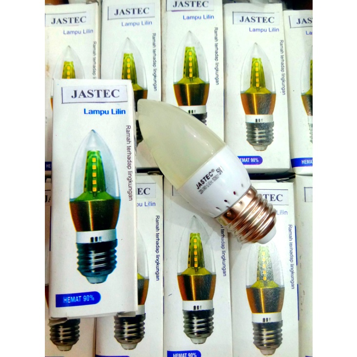 LAMPU LED CANDLE JASTEC 5W PUTIH