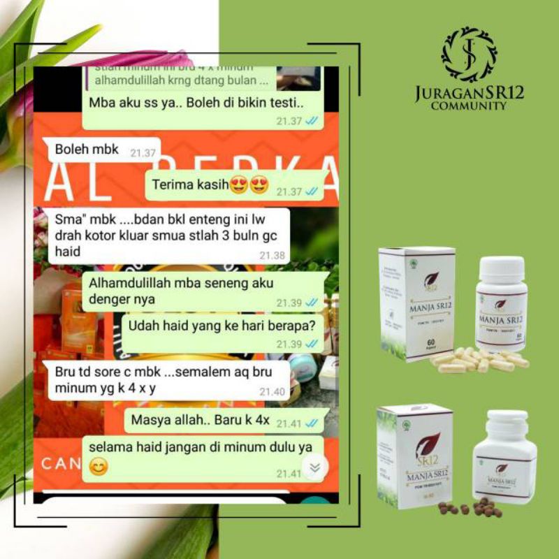 MANJAKANI SR12 / PROMIL / SOLUSI KEPUTIHAN / ATASI MASALAH KEWANITAAN / MANJA SR12 / OBAT KISTA / PROMIL / SOLUSI KEPUTIHAN / ATASI MASALAH