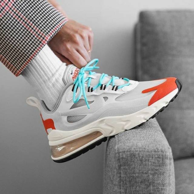 Sepatu Premium Nike airmax 270 react beige platinum