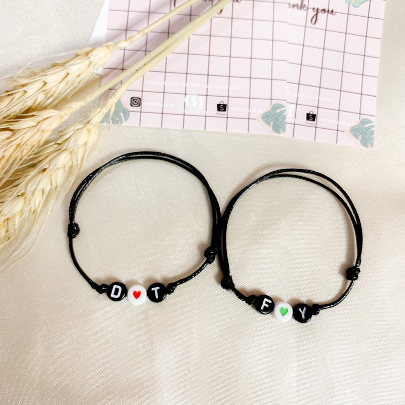 GELANG INISIAL LOVE COUPLE 2 HURUF