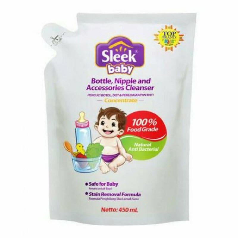 Sleek Baby Bottle Nipple &amp; Accessories Cleanser Pouch 450 ml - 500 ml