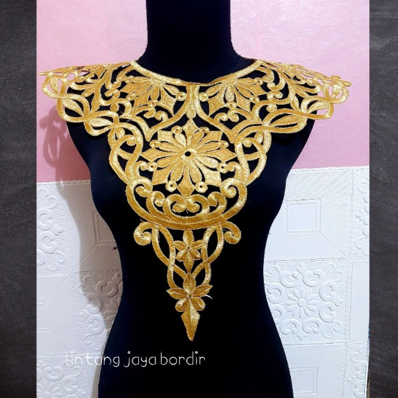 renda bordir aksesories dada pundak coker / dada obor